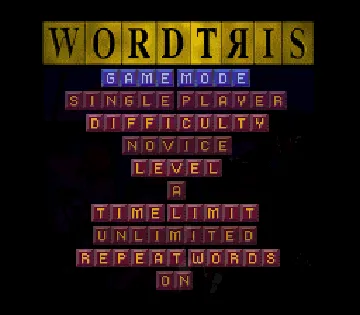 Wordtris (USA) screen shot title